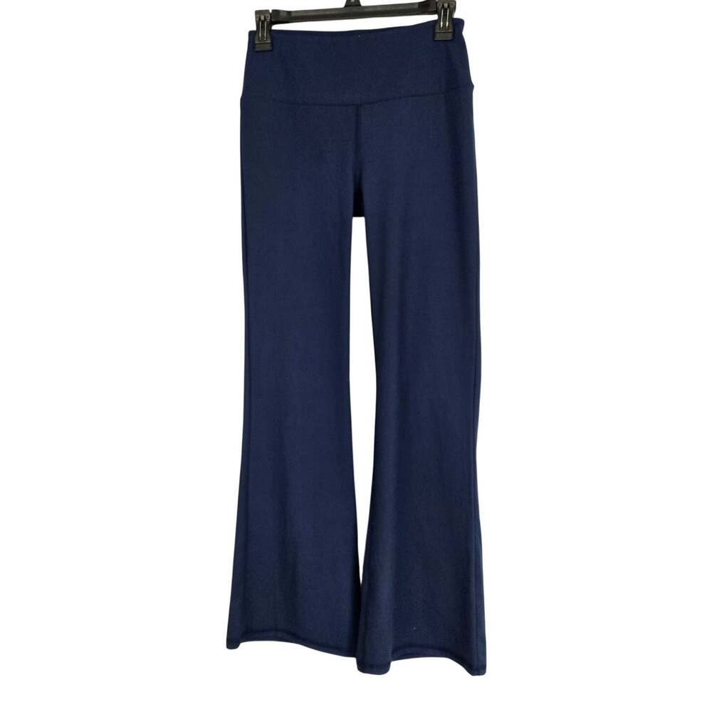 Y2K Juicy Couture Navy Rhinestone Yoga Flare Pants S Downtown McBling Athleisure